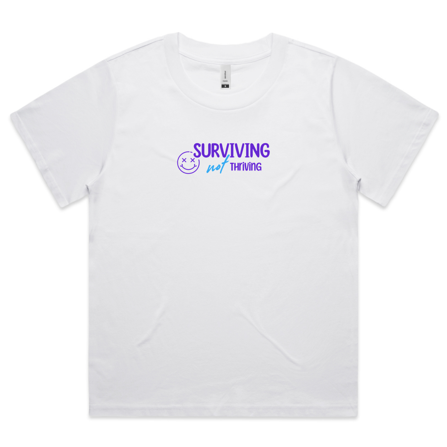 'Surviving not Thriving 2.0 in Blue' Tshirt
