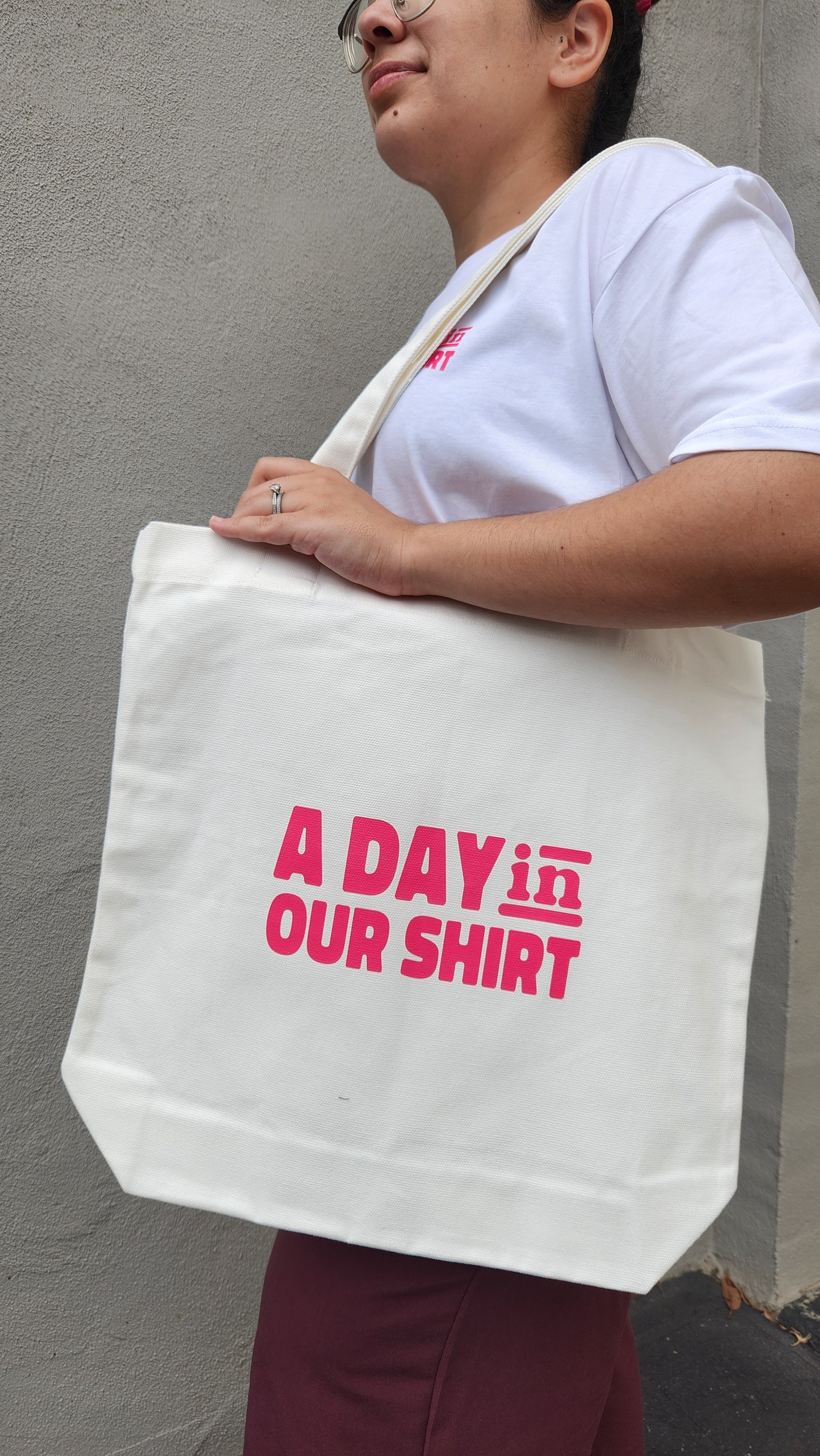 'A Day In Our Shirt' Tote Bag