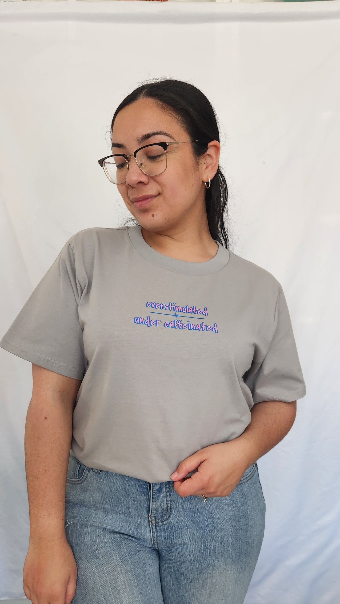 'Under Caffeinated 2.0 in Pink' Tshirt