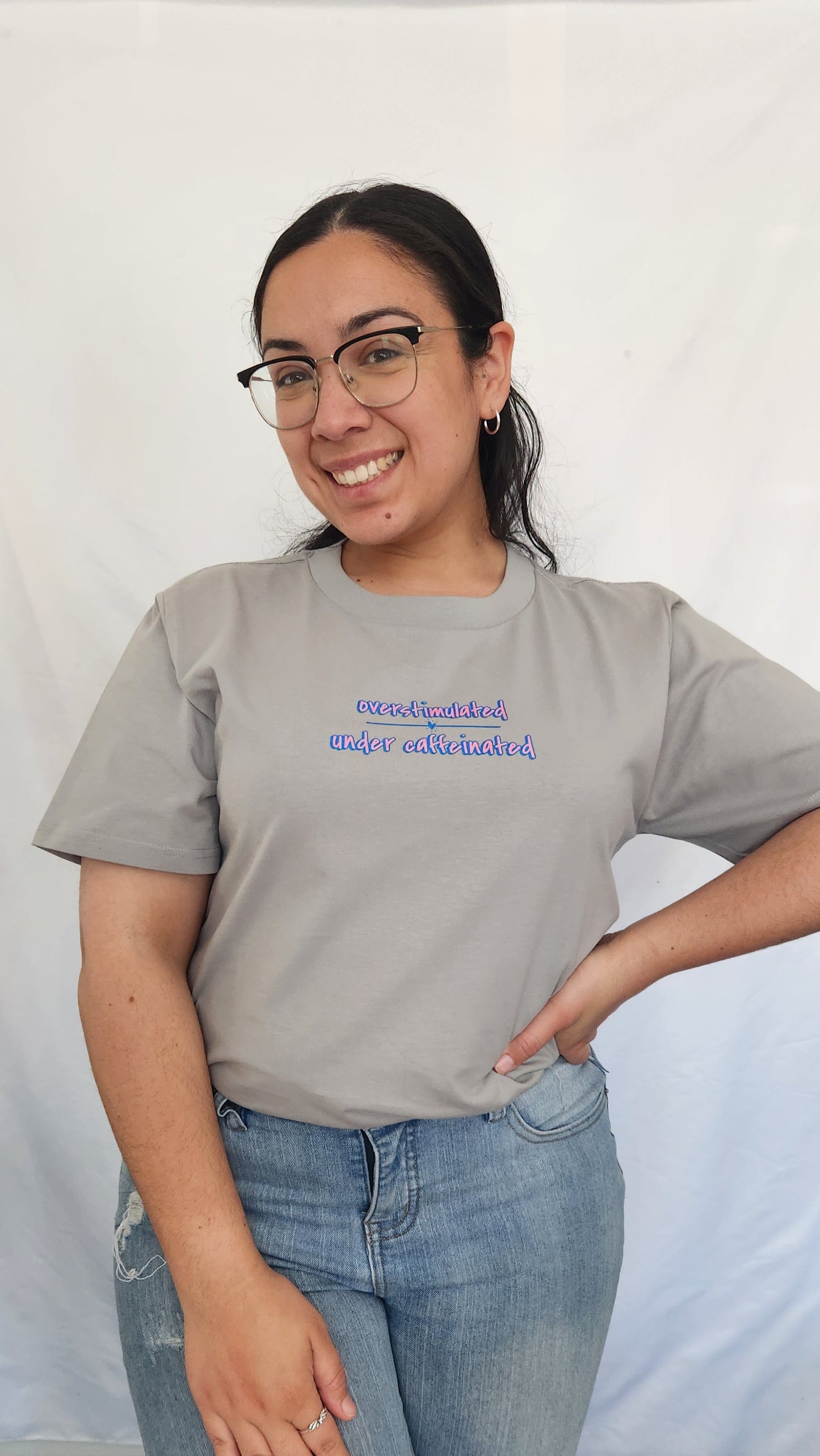 'Under Caffeinated 2.0 in Pink' Tshirt