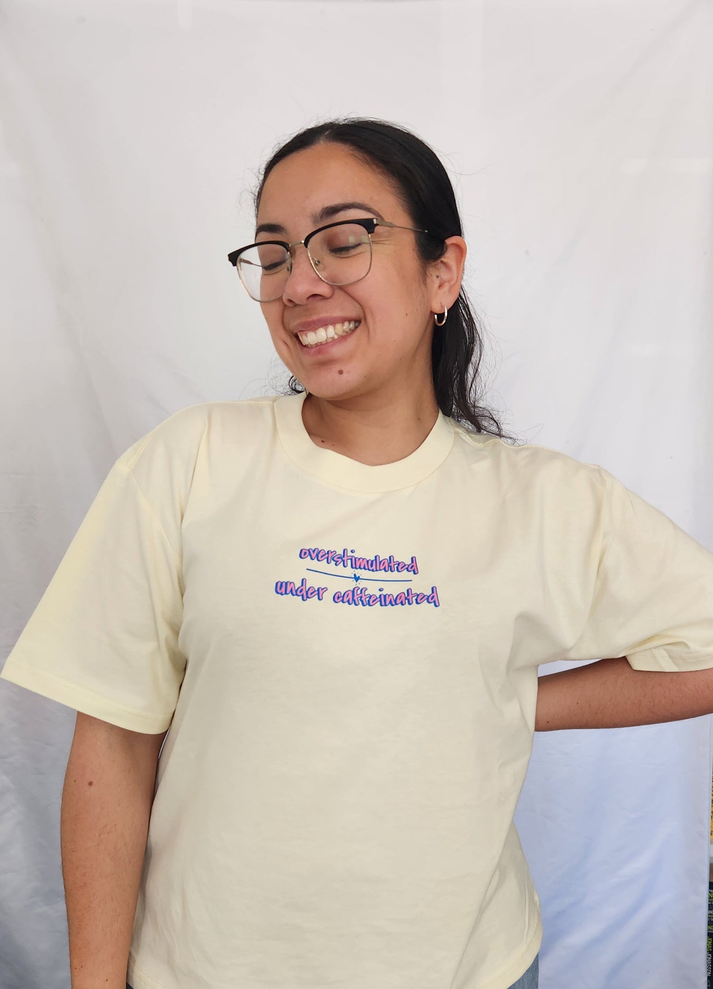 'Under Caffeinated 2.0 in Pink' Tshirt