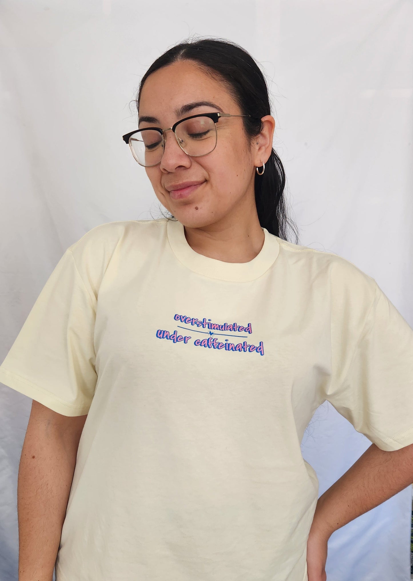 'Under Caffeinated 2.0 in Pink' Tshirt