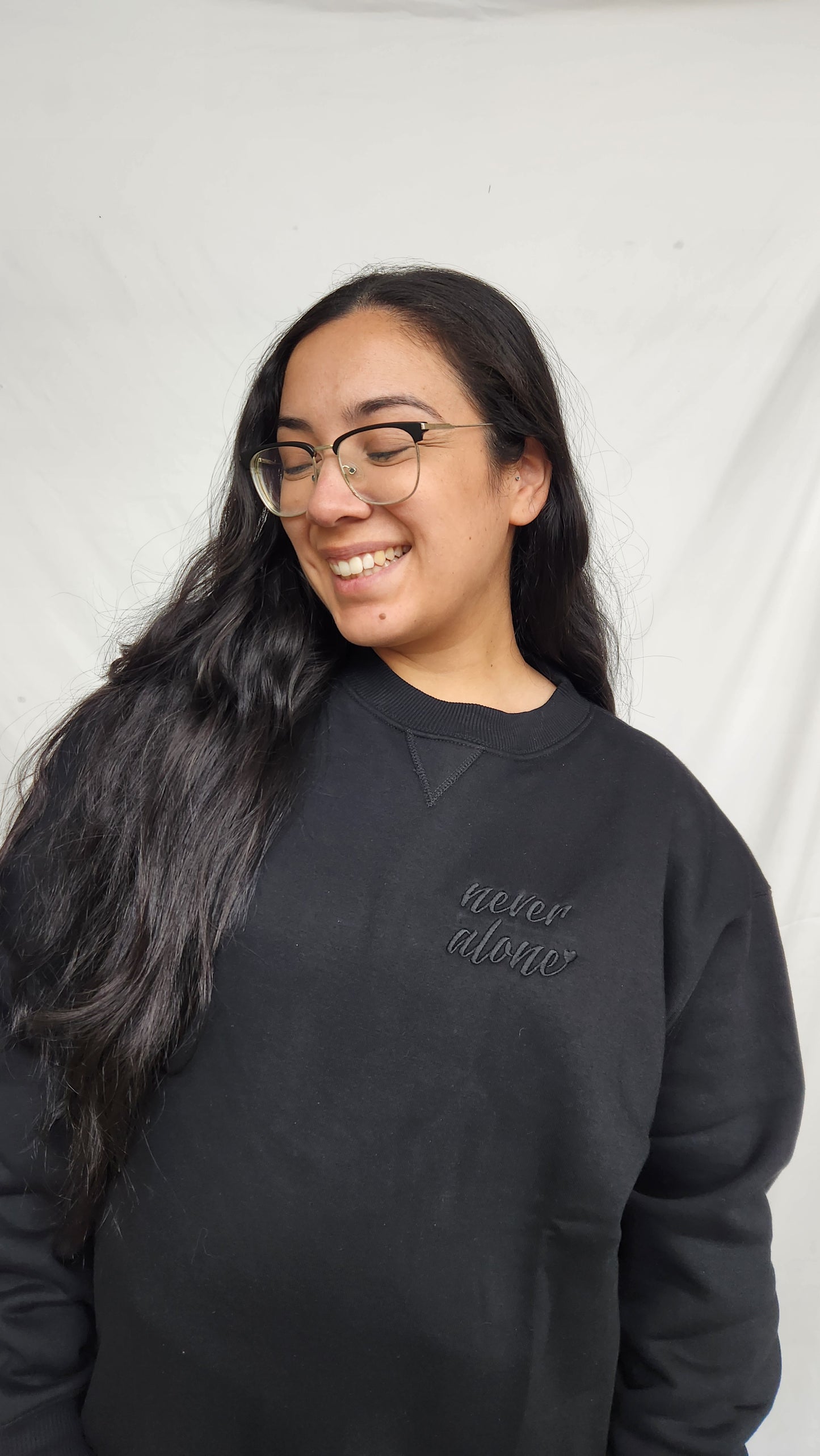 'Never Alone' Crewneck Jumper