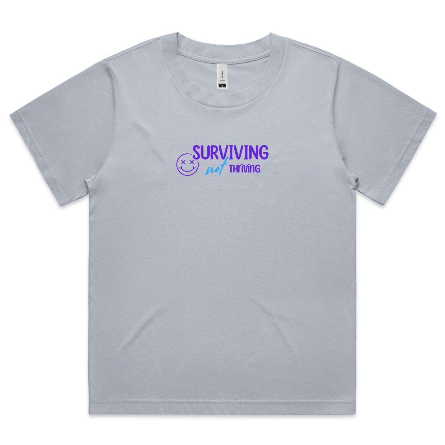 'Surviving not Thriving 2.0 in Blue' Tshirt