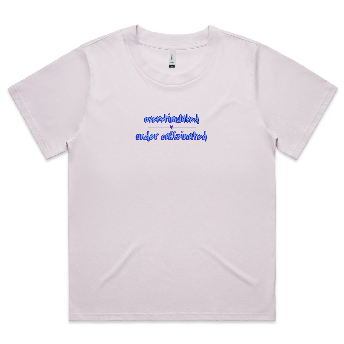 'Under Caffeinated 2.0 in Blue' Tshirt