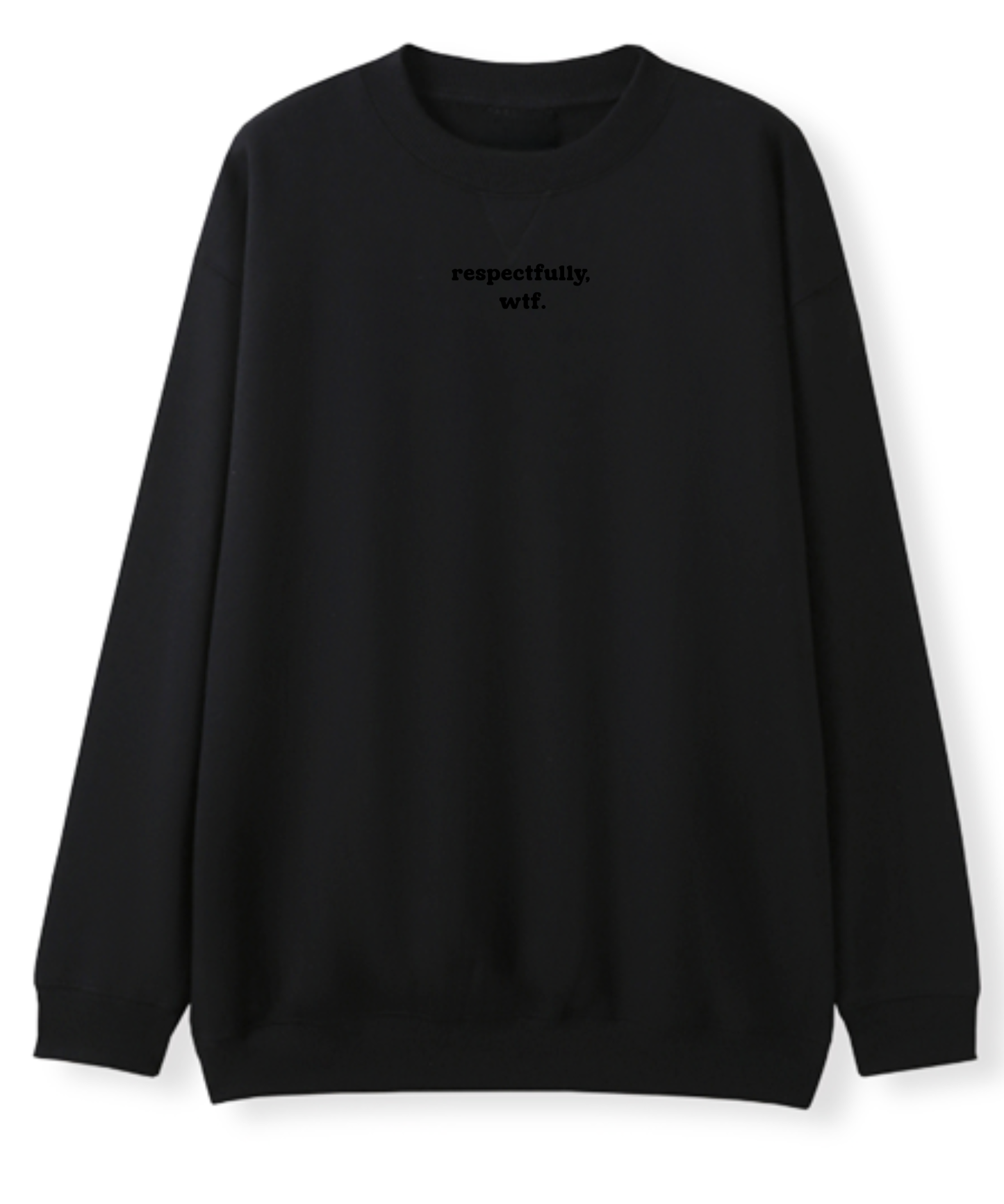 'respectfully, wtf' Crewneck Jumper