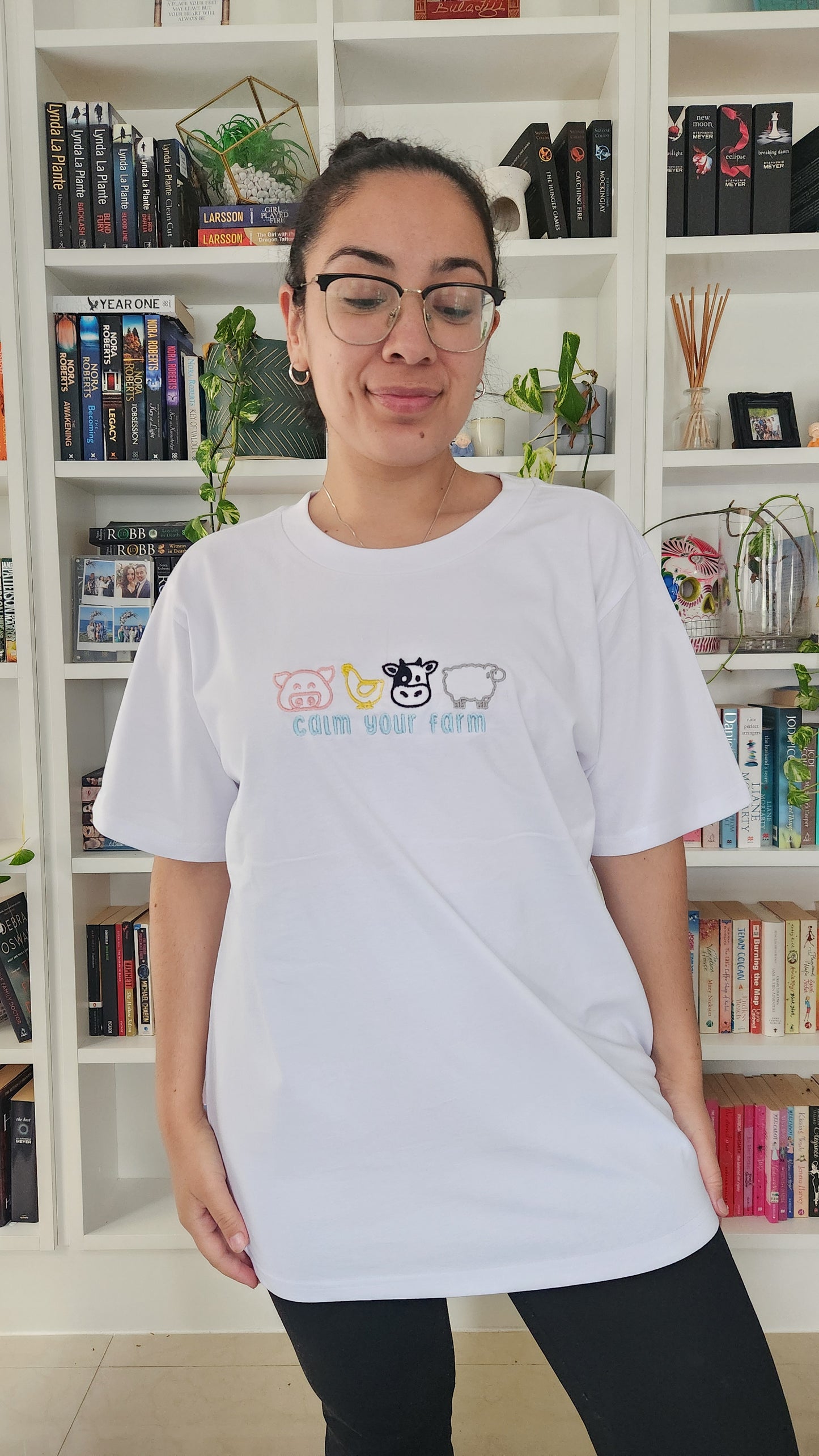 Embroidered 'Calm Your Farm' Tshirt