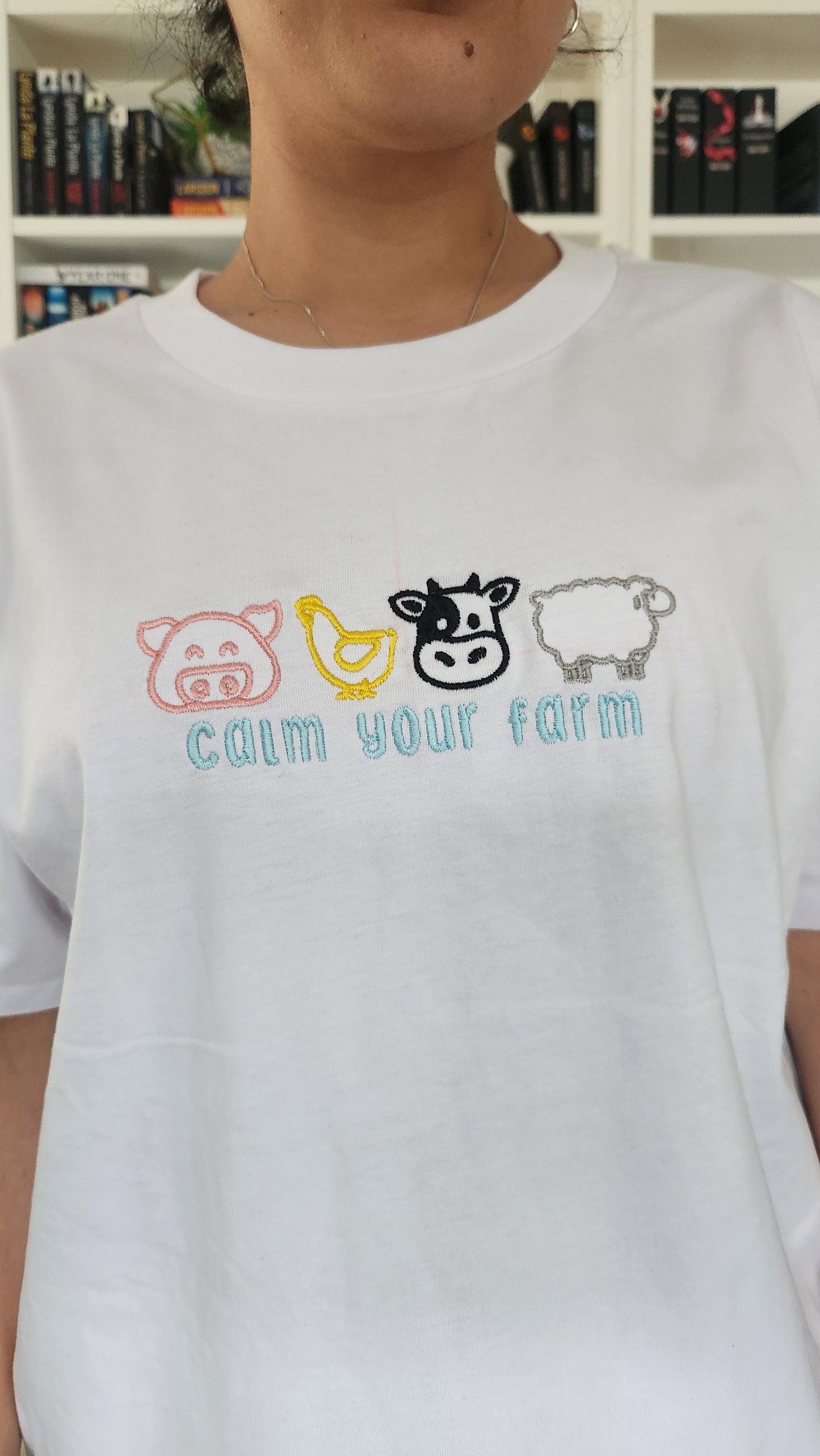 Embroidered 'Calm Your Farm' Tshirt