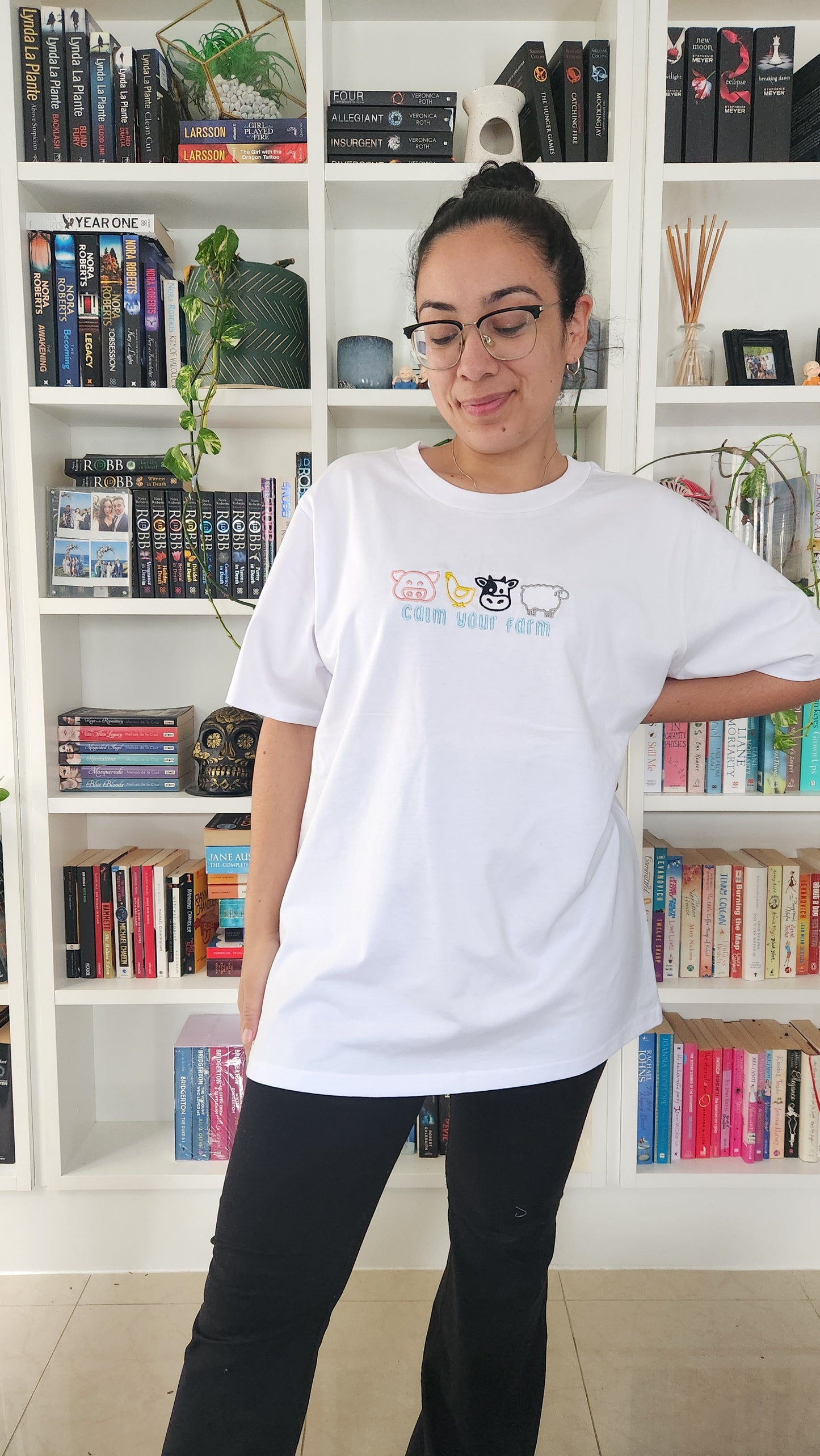 Embroidered 'Calm Your Farm' Tshirt