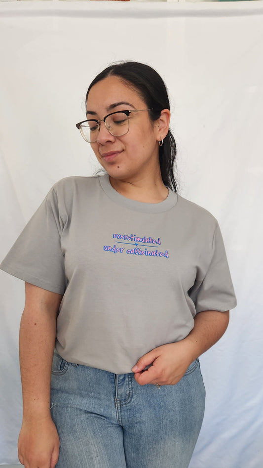 'Under Caffeinated 2.0 in Pink' Tshirt