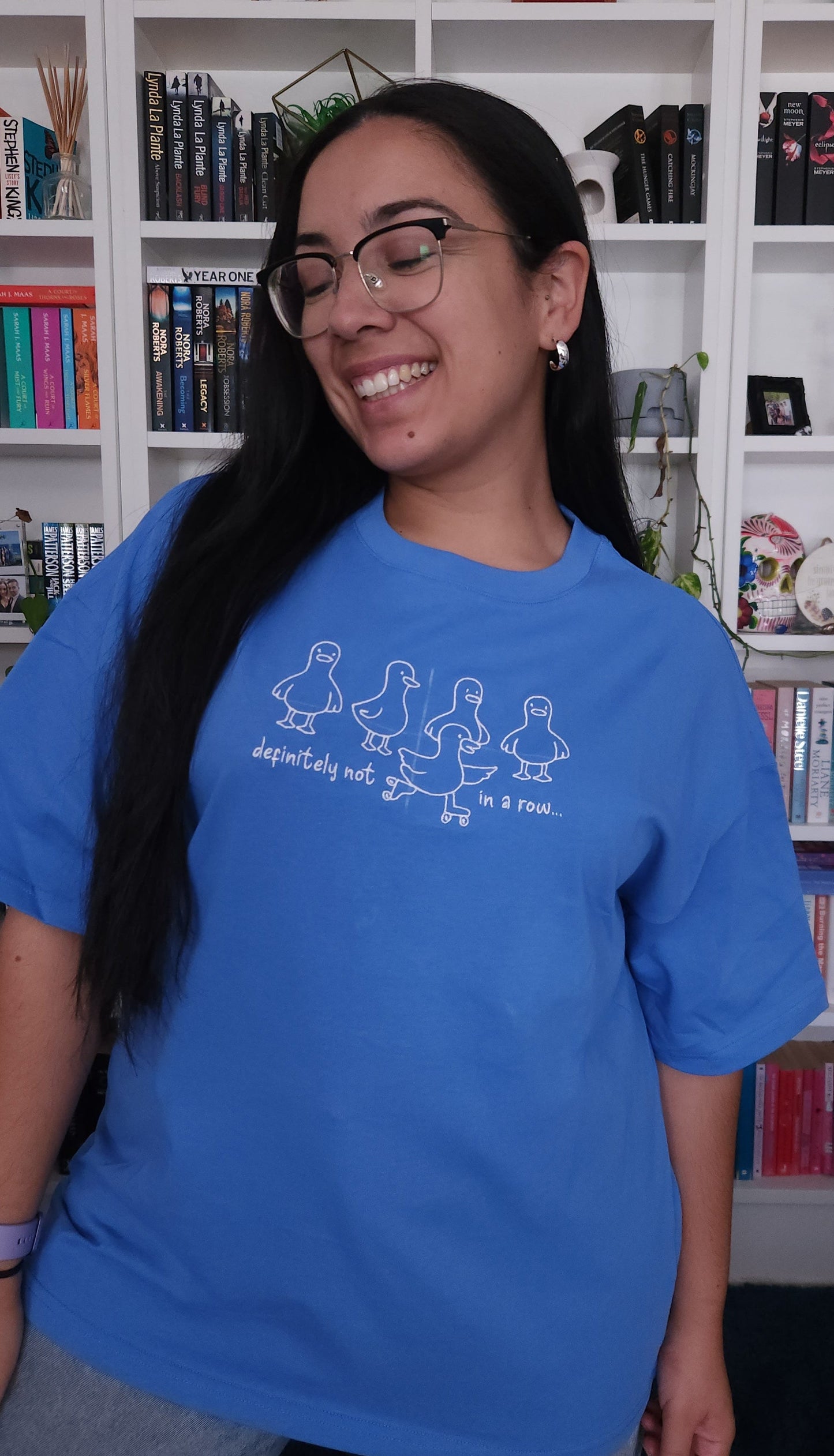 'Not In a Row' Embroidered Oversized T-Shirt