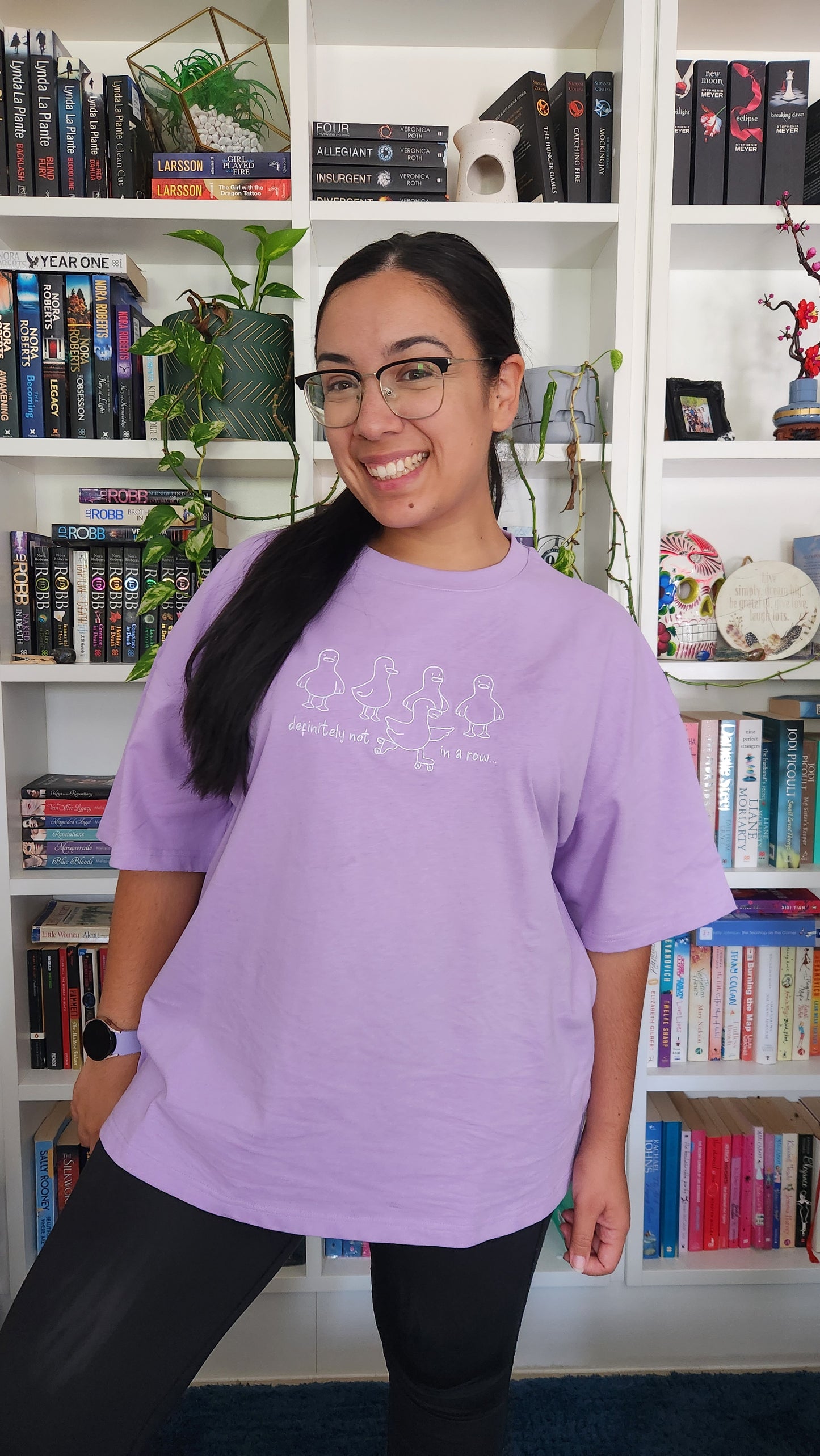 'Not In a Row' Embroidered Oversized T-Shirt