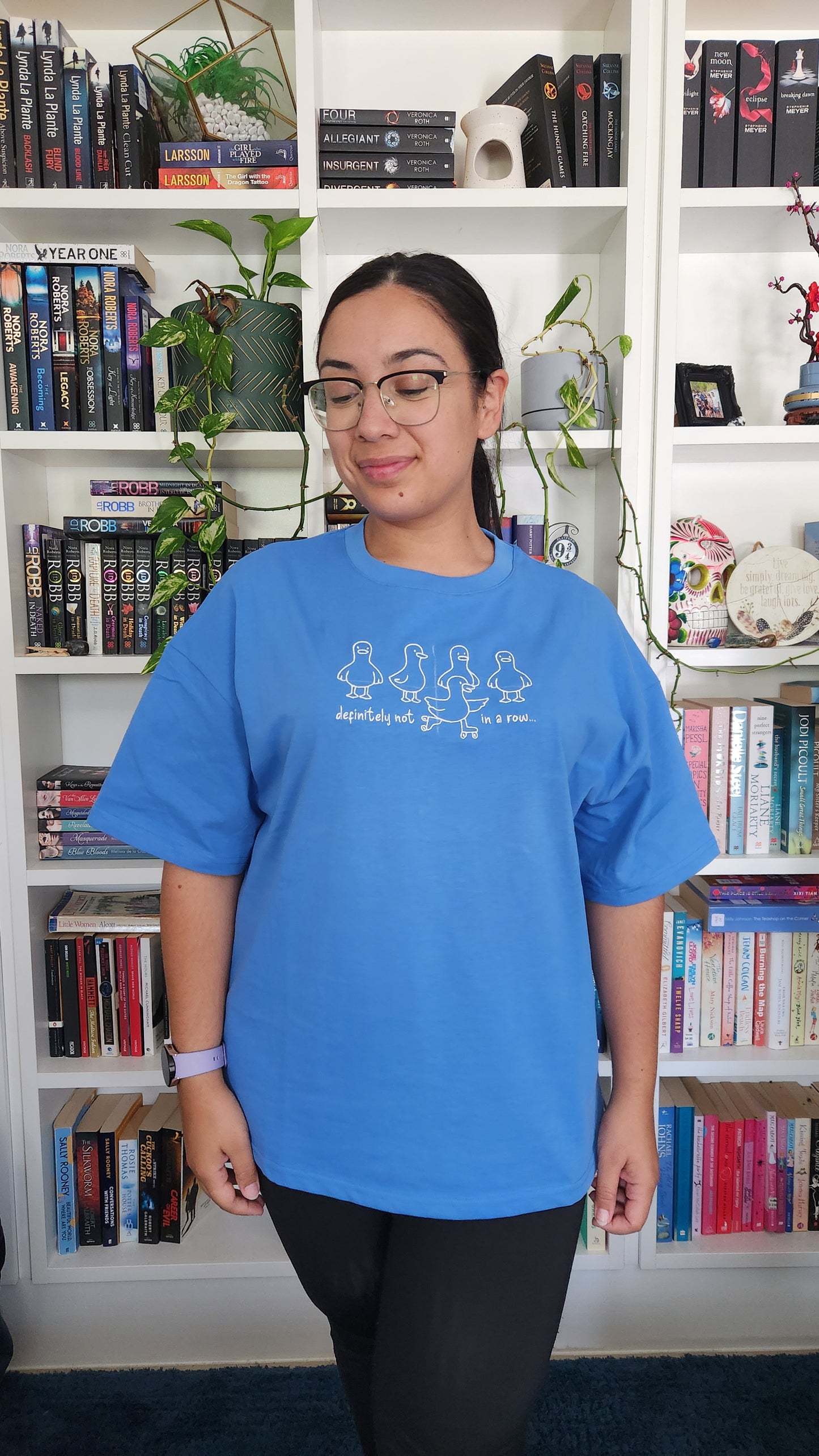 'Not In a Row' Embroidered Oversized T-Shirt