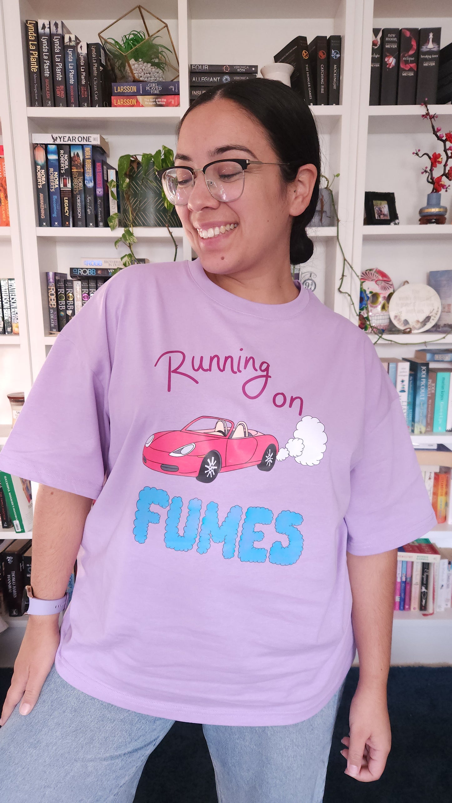 'Running On Fumes' Mum Oversized T-Shirt