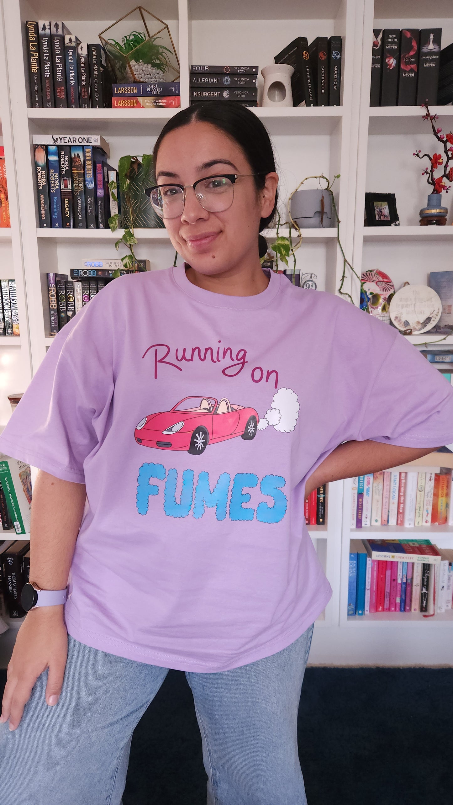 'Running On Fumes' Mum Oversized T-Shirt