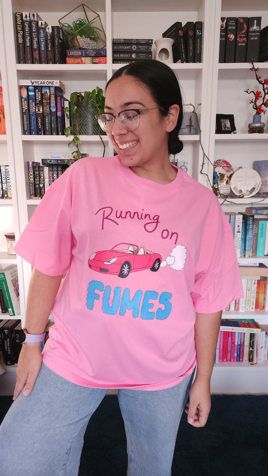 'Running On Fumes' Mum Oversized T-Shirt