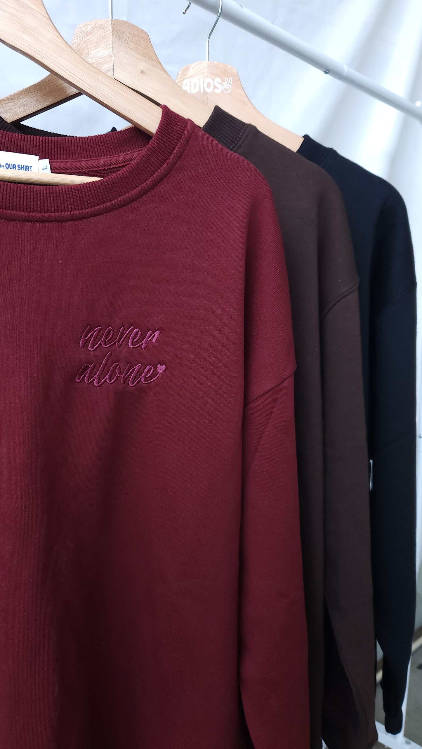 'Never Alone' Crewneck Jumper