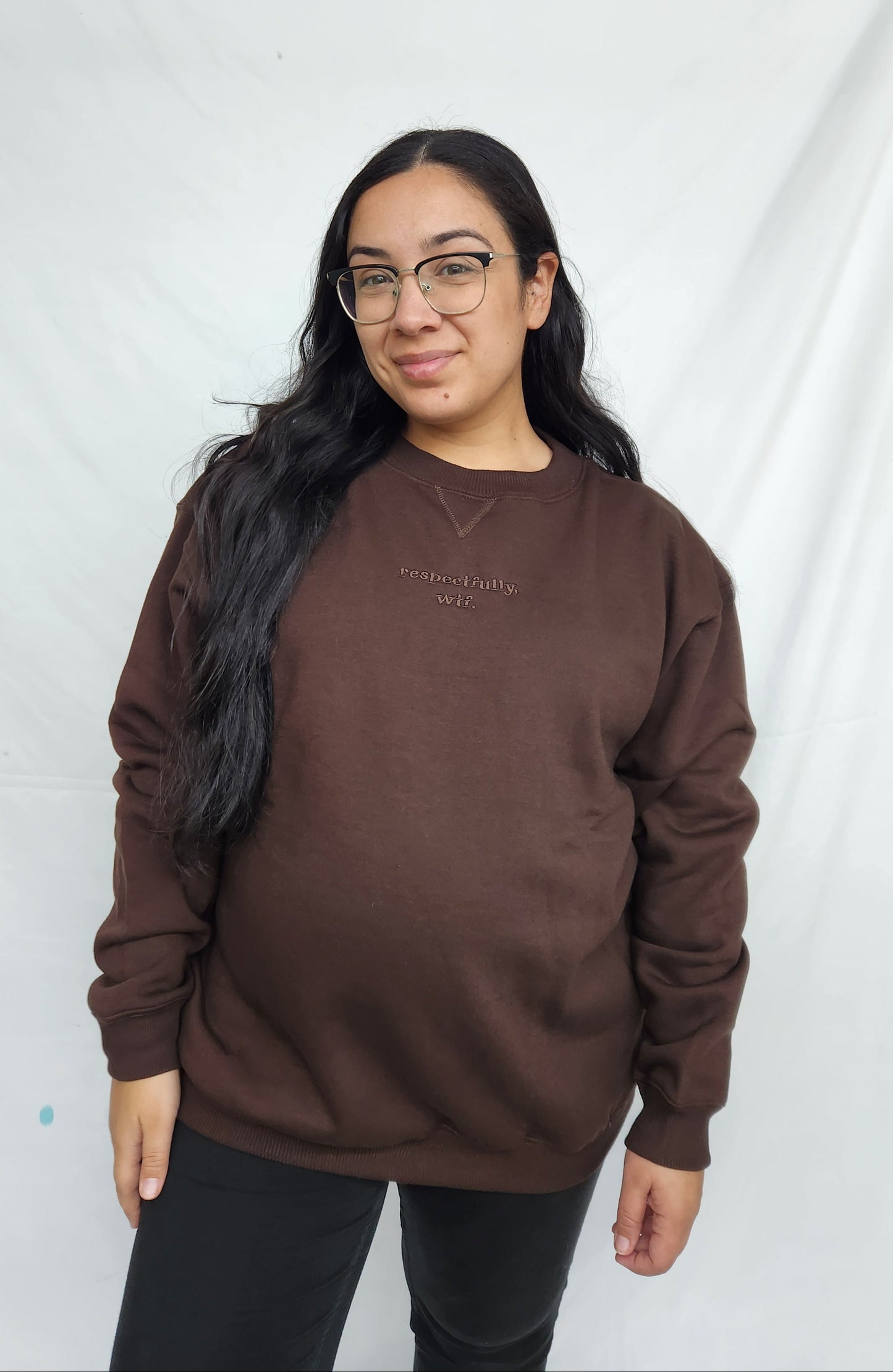'respectfully, wtf' Crewneck Jumper