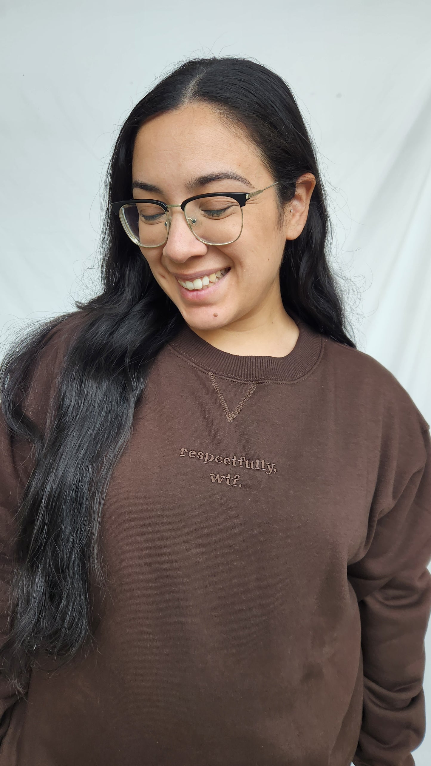 'respectfully, wtf' Crewneck Jumper