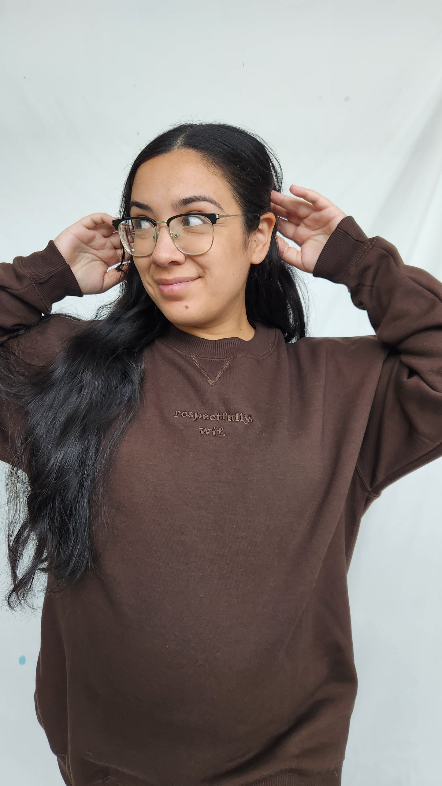 'respectfully, wtf' Crewneck Jumper