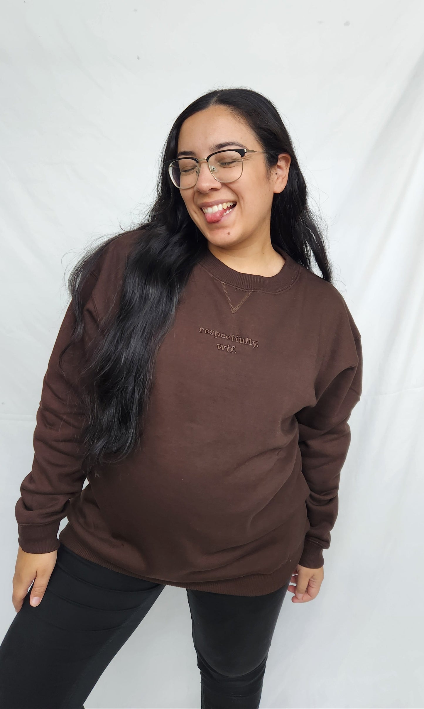 'respectfully, wtf' Crewneck Jumper