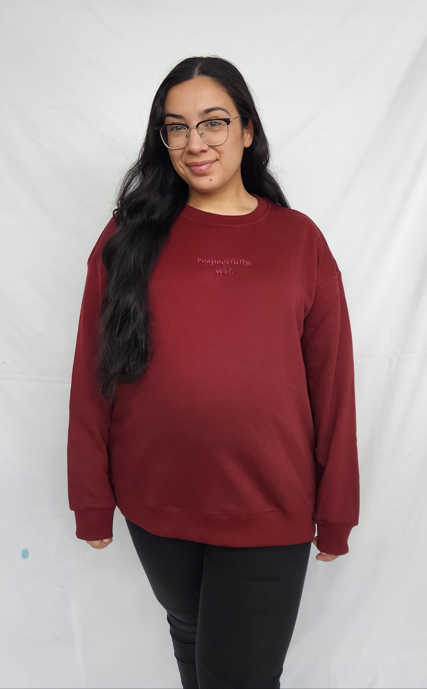 'respectfully, wtf' Crewneck Jumper