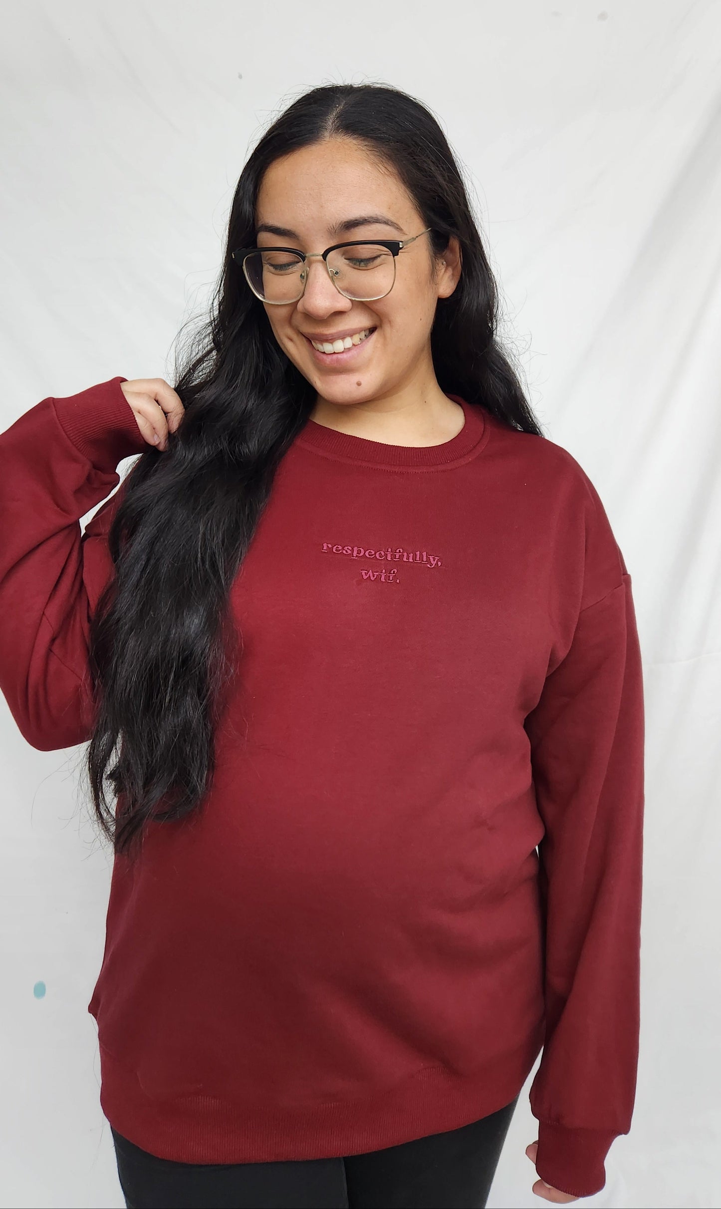 'respectfully, wtf' Crewneck Jumper