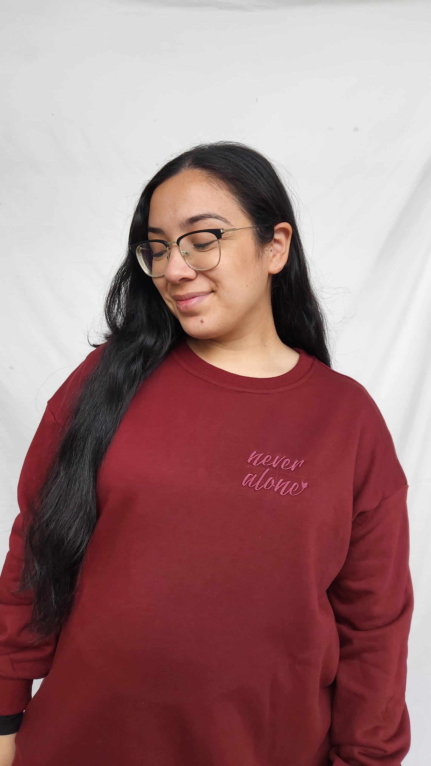 'Never Alone' Crewneck Jumper