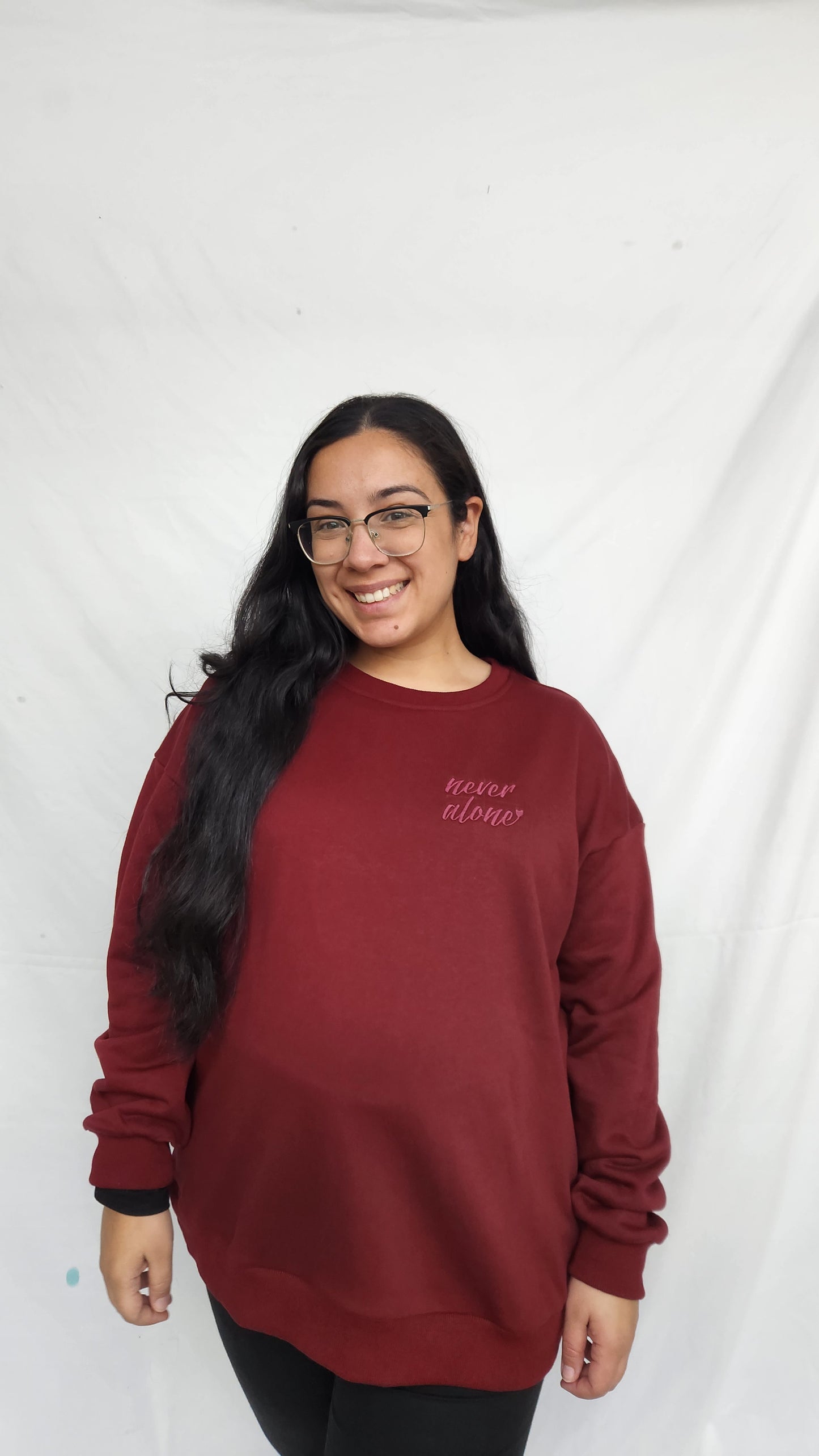 'Never Alone' Crewneck Jumper