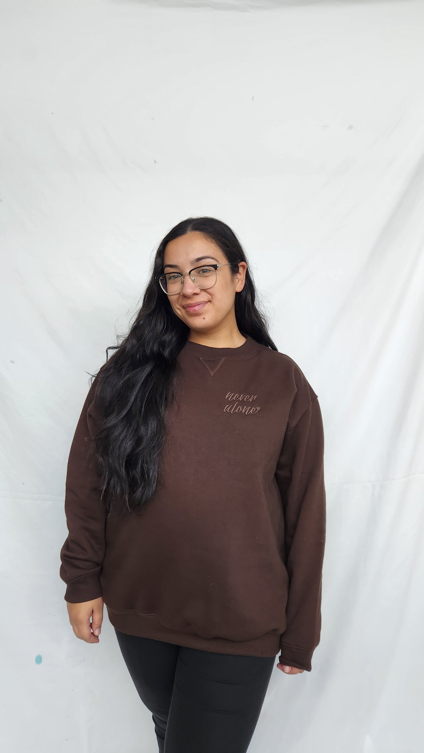 'Never Alone' Crewneck Jumper