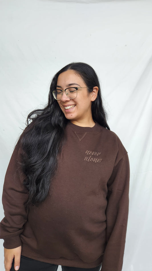 'Never Alone' Crewneck Jumper
